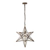 Ilario Large Star Pendant Antique Brass &amp; Glass image