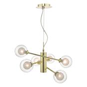 Kumara 6lt Pendant Gold &amp; Glass image