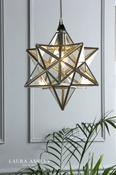Laura Ashley Small Star Pendant Polished Silver Glass image