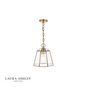 Laura Ashley Clayton Pendant Antique Brass Glass image