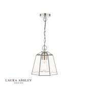 Laura Ashley Clayton Pendant Polished Silver Glass image