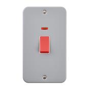 45A Large Plate DP Switch with Neon