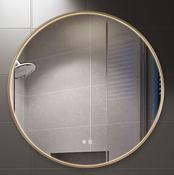 Fabro Gold Ip44 Led Round Bathroom Mirror image