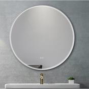 Fabro Silver Ip44 Led Round Bathroom Mirror