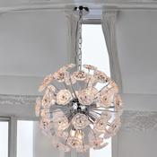 Sperical Chandelier With Faceted Crystal Glass image
