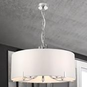 5L CHROME PENDANT C/W WHITE SHADE image