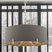 5L Chrome Pendant C/W Grey Or White Shade image