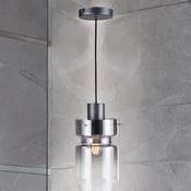 Matt Grey Finish W/ Smoke Glass Camden Pendant Fitting
