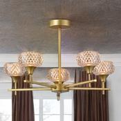 Ip44 Alpine 5L Black Semi Flush Pendant image