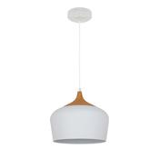 WHITE with WOOD EFFECT MATERA PENDANT