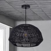 Harvest Braided Paper Pendant - Black Finish image