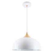 HIGH GLOSS WHITE DOME STYLE METAL PENDANT image