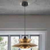Large Satin Brass Retro Style Metal Pendant image
