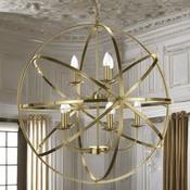 2 Tier 5+3 Antique Brass Besca Pendant