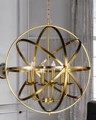 Matt Brass Besca Round Pendant image
