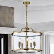 Zaros 5L Pendant In Antique Brass