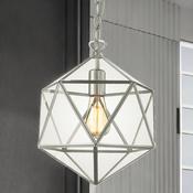 SATIN NICKEL LANTERN