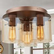 Amber Vintage Glass Surface Fitting image