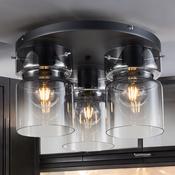 Matt Grey W/ Smoke Glass Camden Surface Fitting