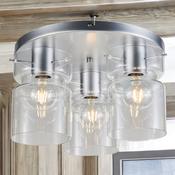 Silver Finish W/ Clear Glass Camden Surface Fitting