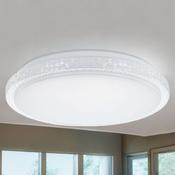 Ip 44 Led White, Frosted Diffuser That Ensures Soft, Even Light Distribution. Around The Edge, There'S A Decorative Translucent Band With A Geometric Pattern, Adding A Modern Aesthetic To The Fixture.