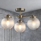 Aura Antiqua 3L Fitting In Antique Brass