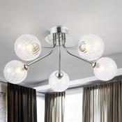 Polished Chrome Finish W/ Clear Wave Glass Suzie Surface Fitting