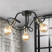 Black W/ Antique Brass Trias Surface Fitting (Lamp Not Included) image