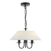 Sivan 3 Light Pendant Matt Black With Shade image