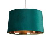 VELVET DRUM SHADE 40CM EMERALD image
