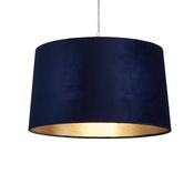VELVET DRUM SHADE 40CM NAVY image