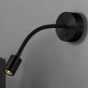 W Led Flexi Arm Reading Spot Light In Matt Black