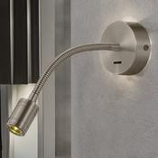 W Led Flexi Arm Reading Spot Light In Satin Nickel