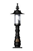 Georgian style pedestal light in cast iron and steel 0.98m image