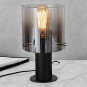 FADING BLACK VINTAGE STYLE GLASS TABLE LAMP image