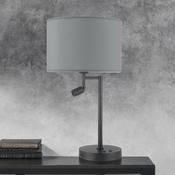 Black W/ Grey Shade Ashley Table Lamp