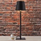 Rechargeable Black Finish 5W Led Table Lamp - Dimmable, Touch-Controlled Light For Bedroom &amp; Dining Ambiance image