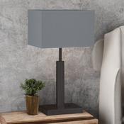 Matt Black W/ Grey Shade Ultra Lounge Table Lamp