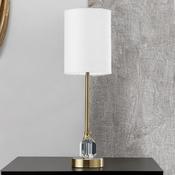 Set Of 2 Decorative Crystal Table Lamps (Satin Brass)