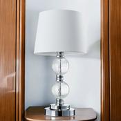 Chrome &amp; Crackle Glass Table Lamp image