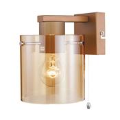 1L RUST &amp; AMBER VINTAGE GLASS WALL LIGHT image