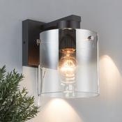 1L Black Vintage Glass Wall Light image