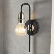 Black W/ Antique Brass Venus Wall Light (Lamp Not Included)