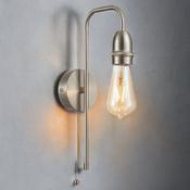 Satin Nickel Venus Wall Light (Lamp Not Included)
