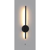 Corona Ultra-Modern Led Wall Lamp C/W Opal Diffuser And Matt Black Metalwork. image