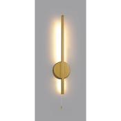 Corona Ultra-Modern Led Wall Lamp C/W Opal Diffuser And Painted Gold Metalwork.