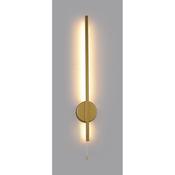 CORONA ultra-modern LED wall lamp c/w opal diffuser and painted gold metalwork image
