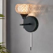 Ip44 Alpine 1L Black Wall Lightt