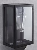 Black Ardfield Clear Glass Panelled Wall Light image