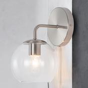 Clear Glass Globe Wall Light image